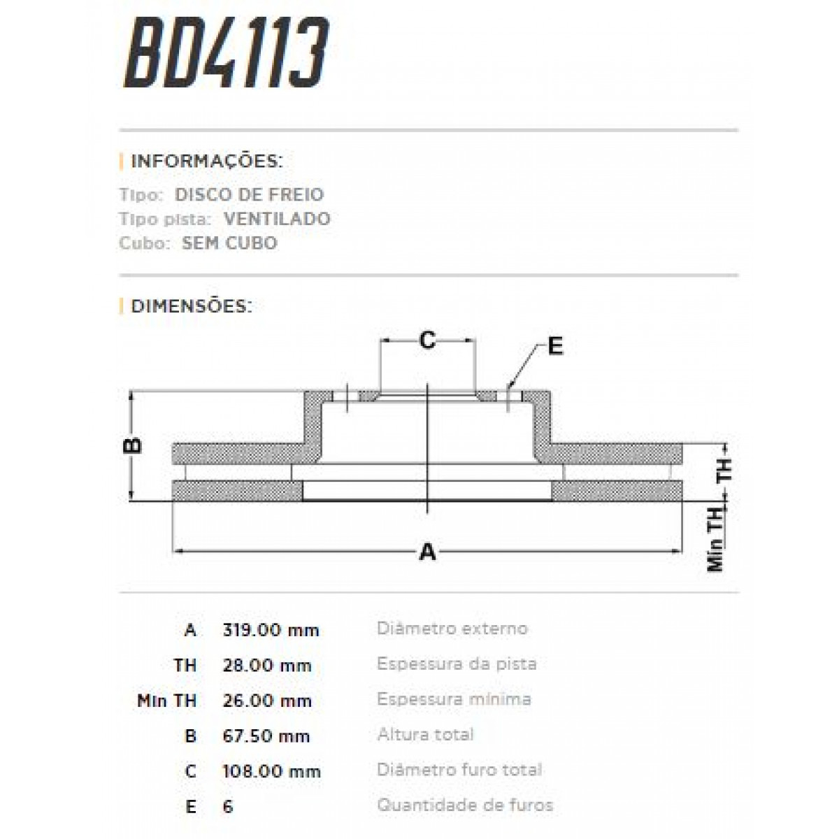 Disco Dianteiro Fremax Toyota Hilux Sw4  06/15 (Par) BD4113 - 3