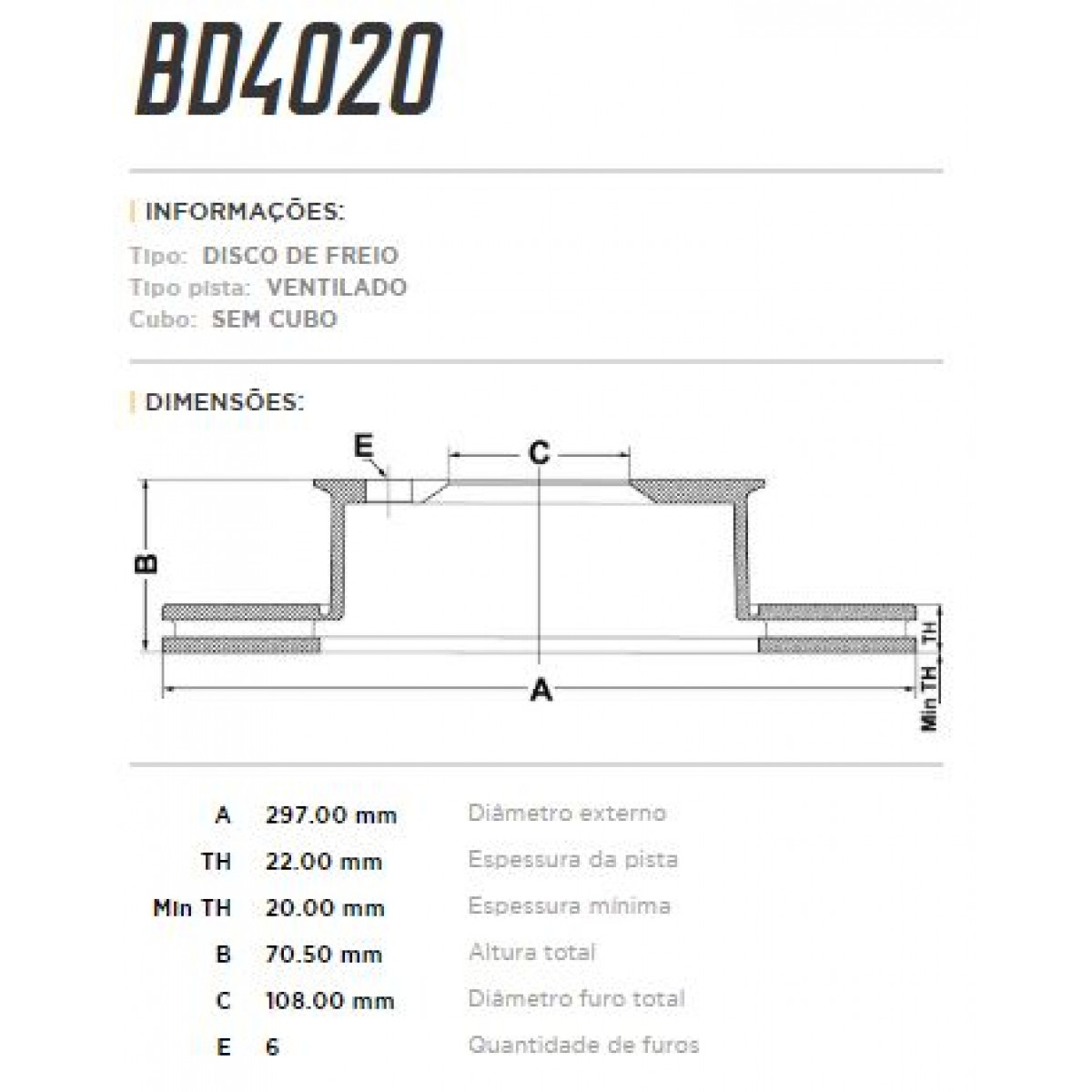 Disco Dianteiro Fremax Toyota Hilux Sw4  96/00 (Par) BD4020 - 3