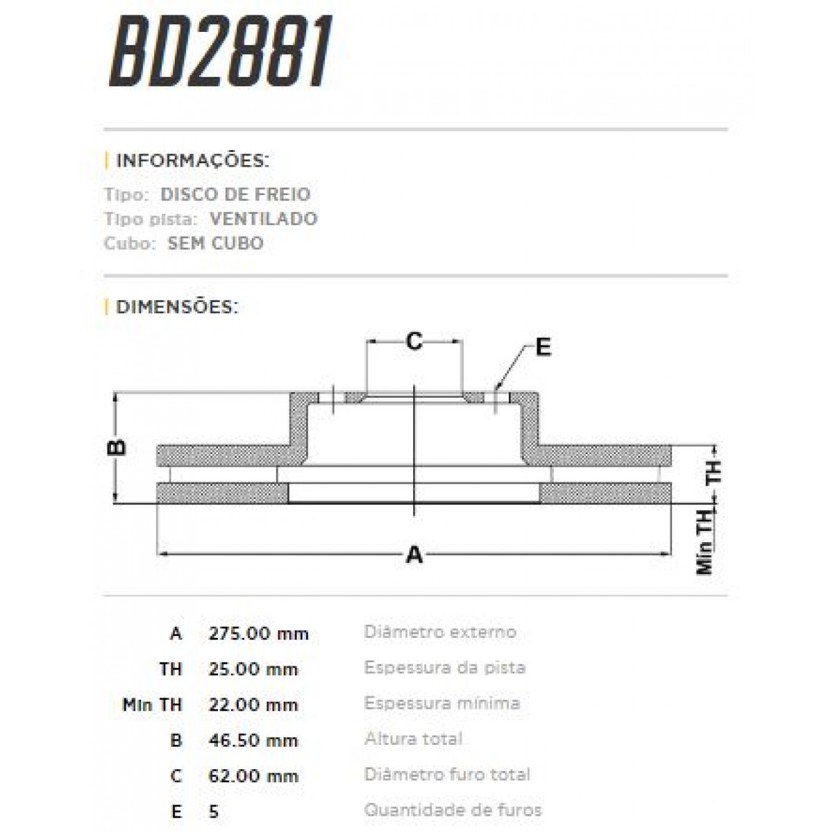 Disco Dianteiro Fremax Toyota Rav4  06/12 (Par) BD2881 - 3