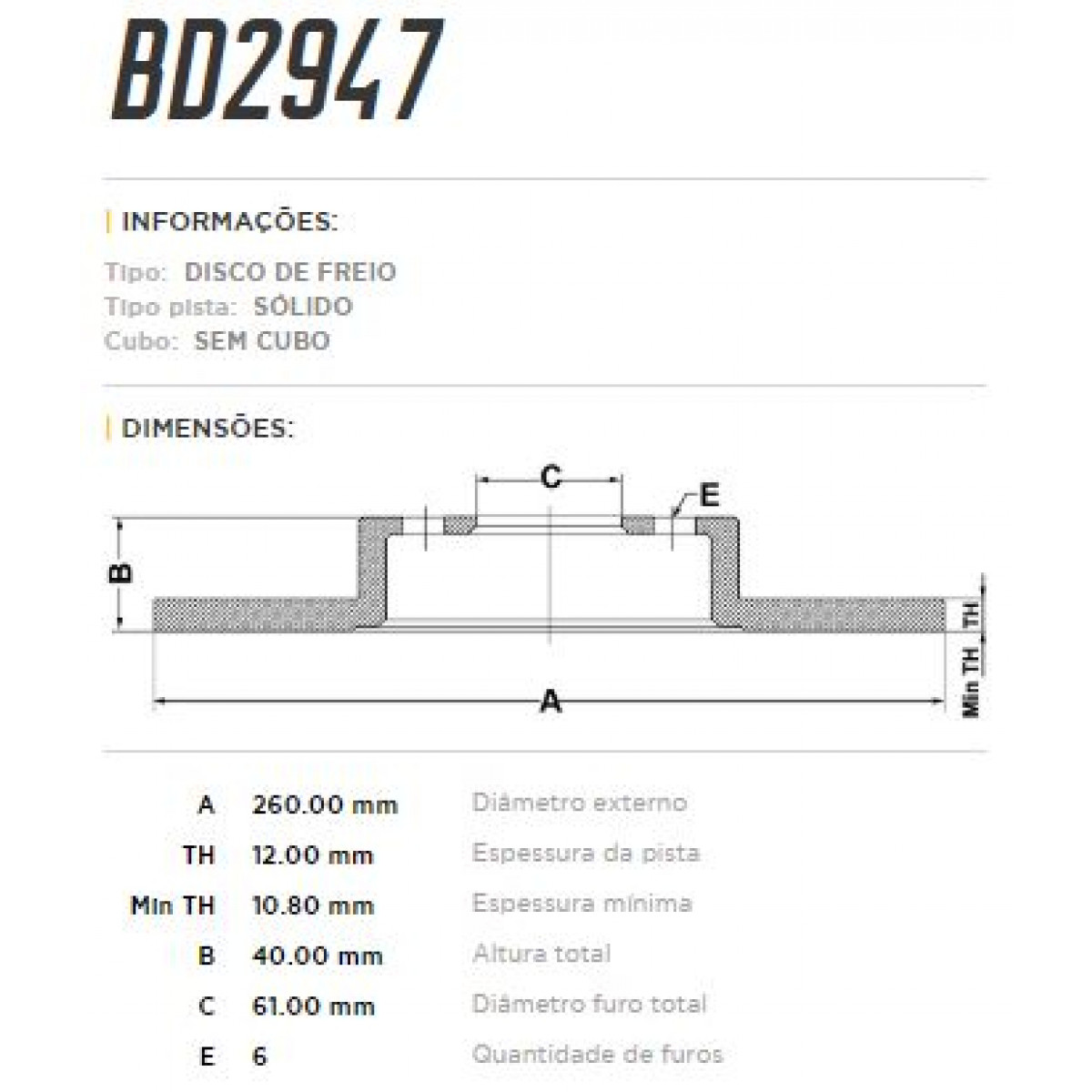 Disco Dianteiro Fremax Volvo 440 Turbo 92/93 (Par) BD2947 - 3