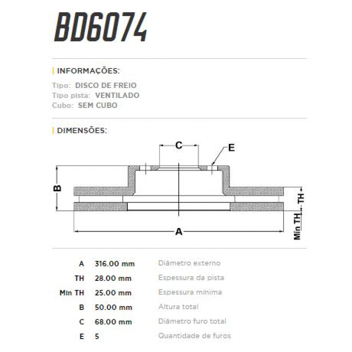 Disco Dianteiro Fremax Volvo Xc90 03/06 (Par) BD6074 - 3