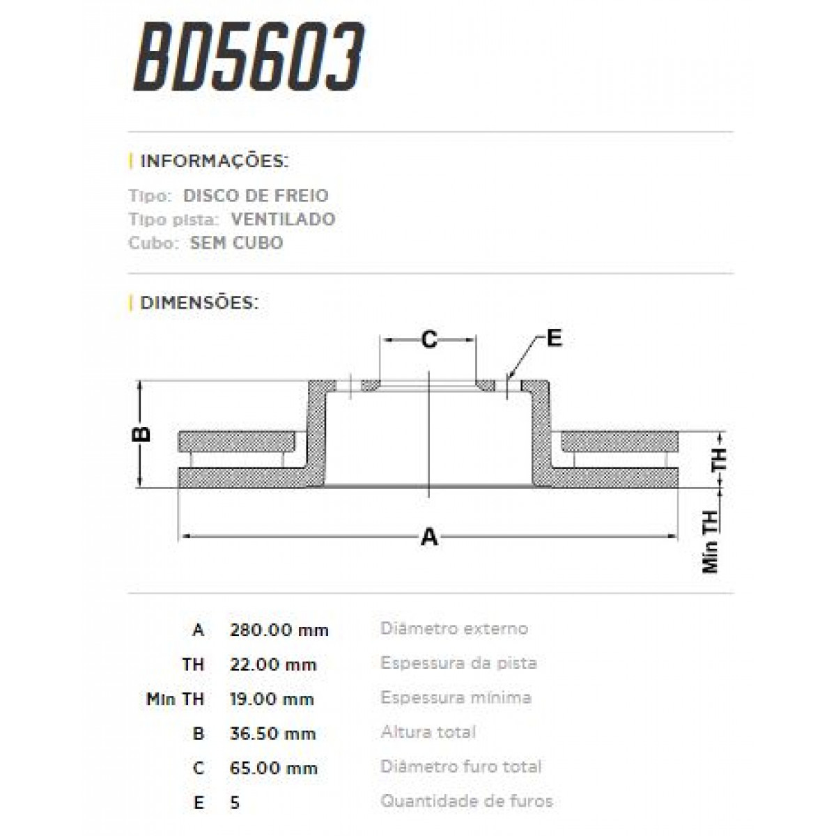 Disco Dianteiro Fremax Vw Bora 99/11 (Par) BD5603 - 3