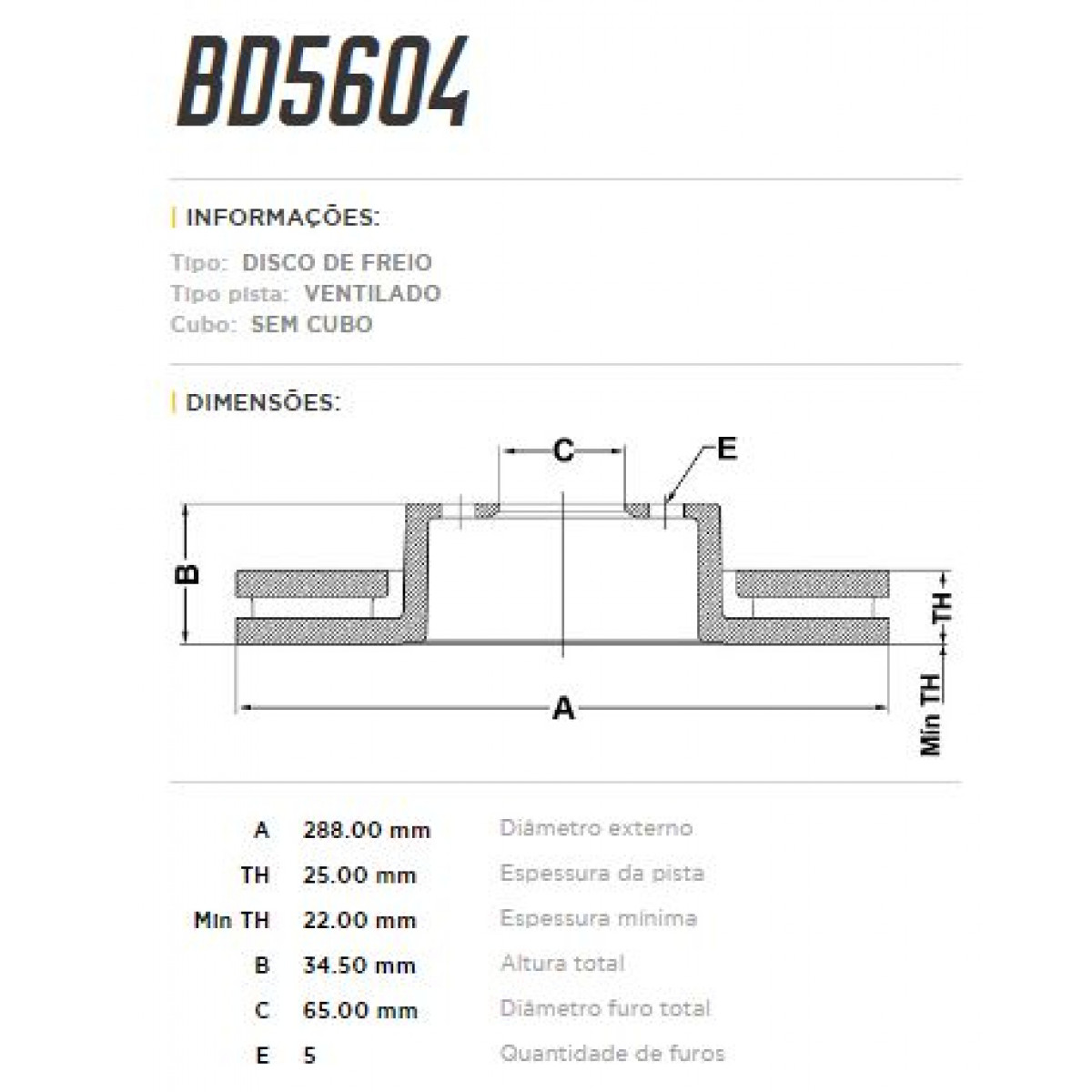 Disco Dianteiro Fremax Vw Golf 00/09 (Par) BD5604 - 3
