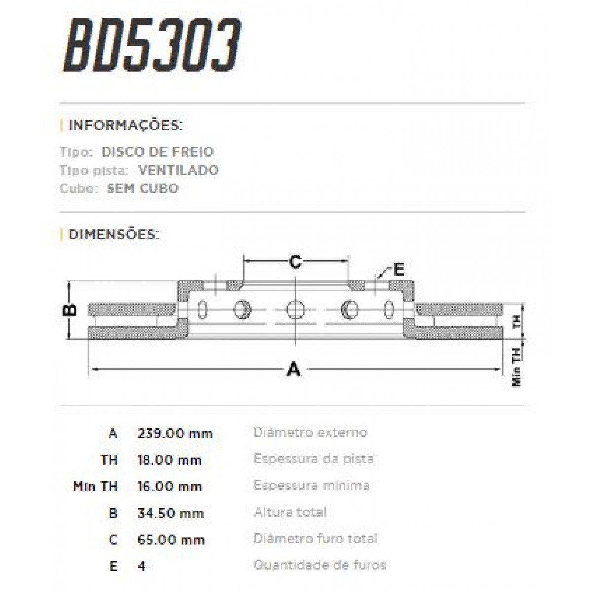 Disco Dianteiro Fremax Vw Polo 01/01 (Par) BD5303 - 3
