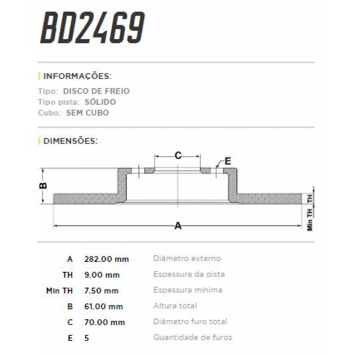 Disco Traseiro Fremax Acura Legend 91/98 (Par) BD2469 - 3