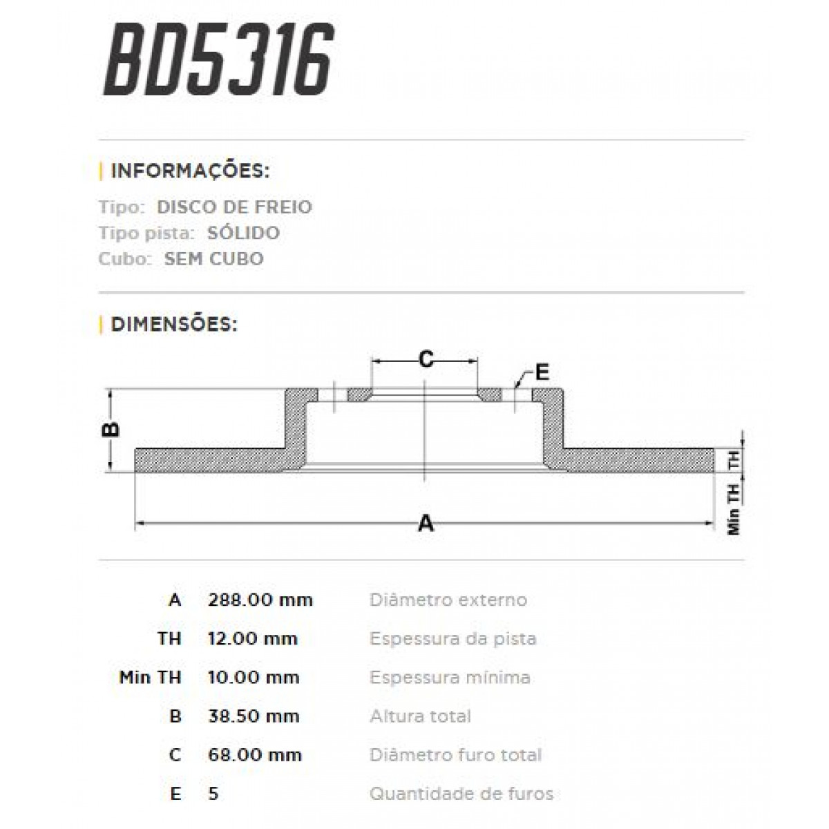 Disco Traseiro Fremax Audi A4 Fsi 07/12 (Par) BD5316 - 3