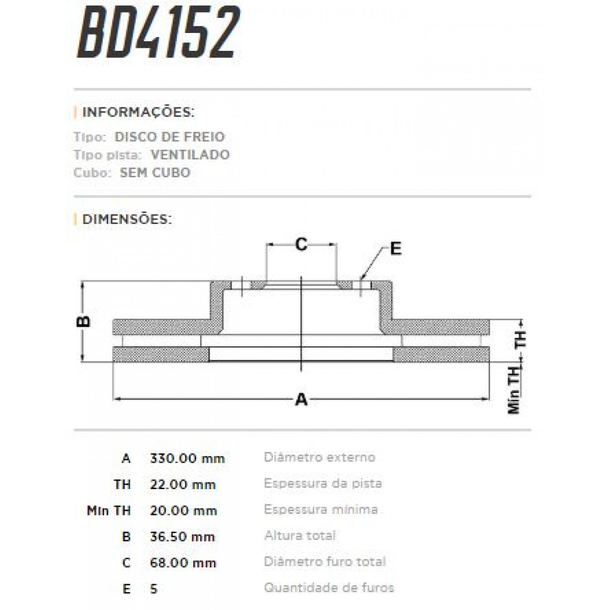 Disco Traseiro Fremax Audi A8 Tfsi 15/16 (Par) BD4152 - 3