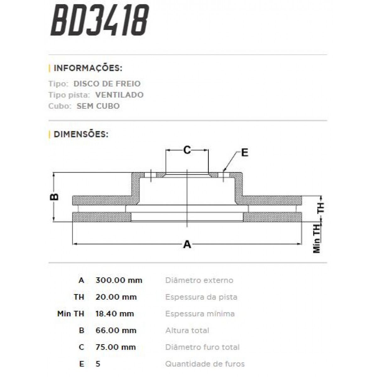 Disco Traseiro Fremax Bmw 428 15/16 (Par) BD3418 - 3