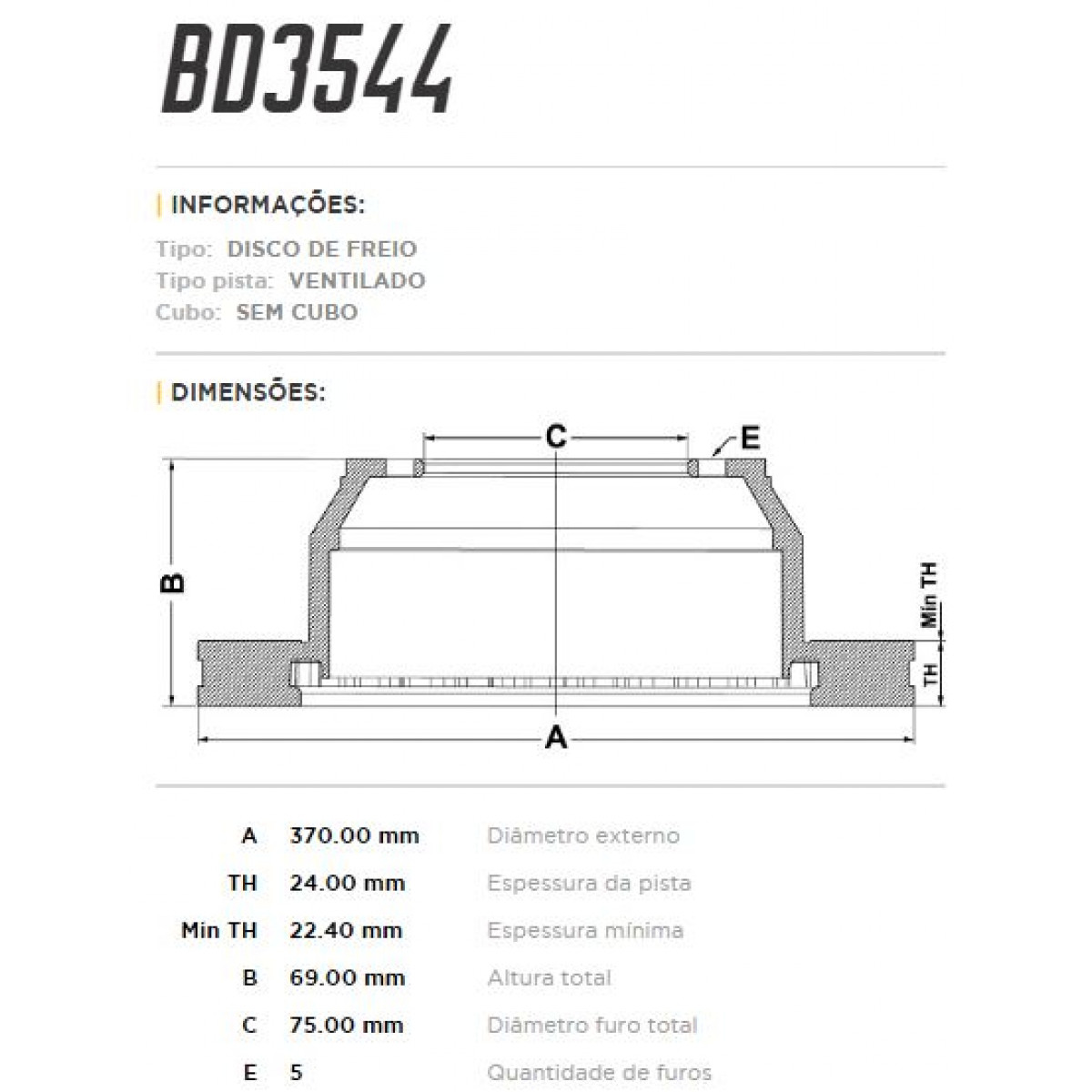Disco Traseiro Fremax Bmw 750 10/ (Par) BD3544 - 3
