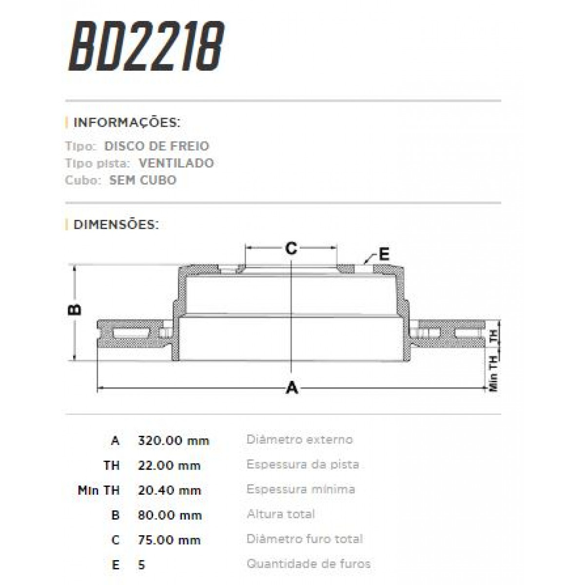 Disco Traseiro Fremax Bmw X3 04/10 (Par) BD2218 - 3