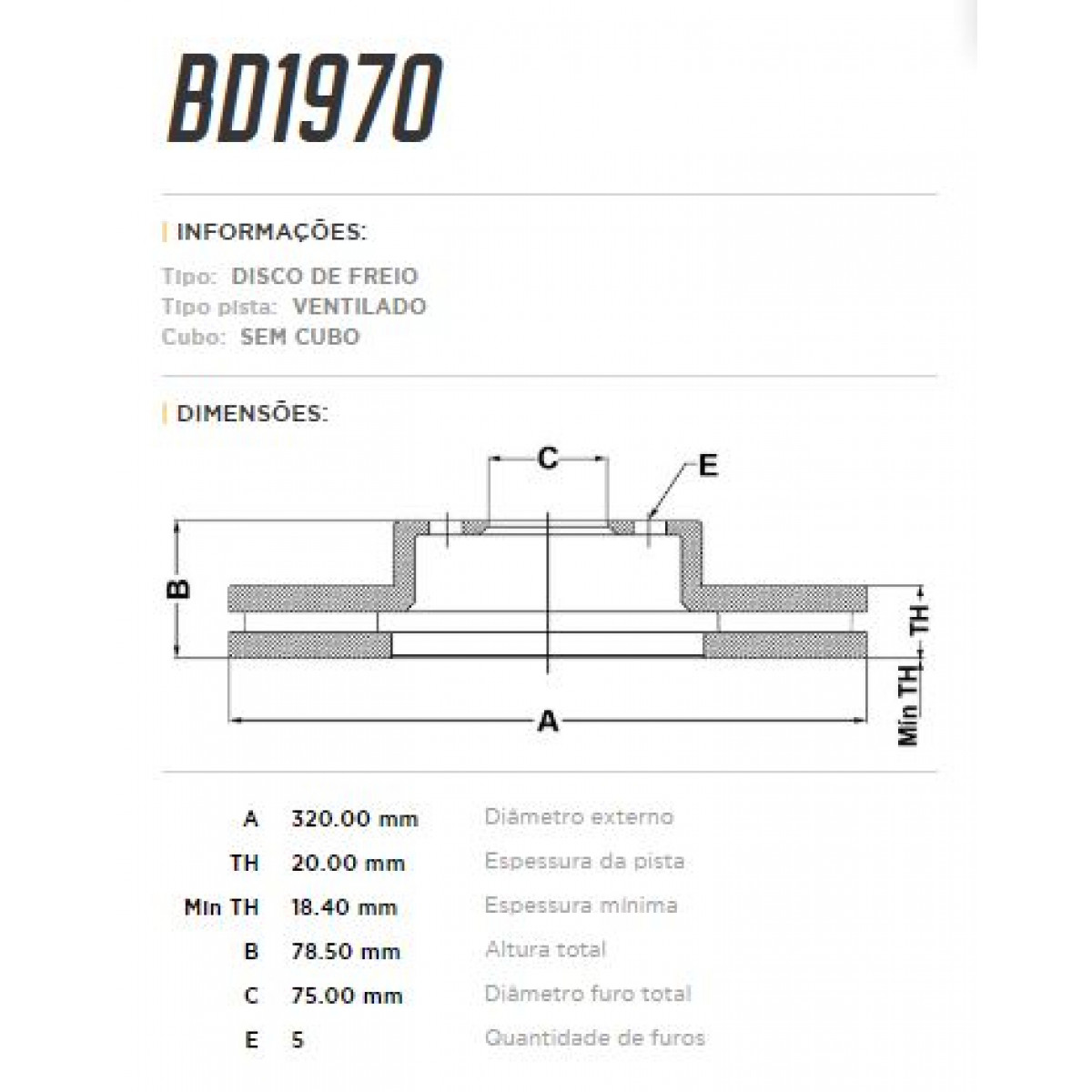 Disco Traseiro Fremax Bmw X5 04/10 (Par) BD1970 - 3