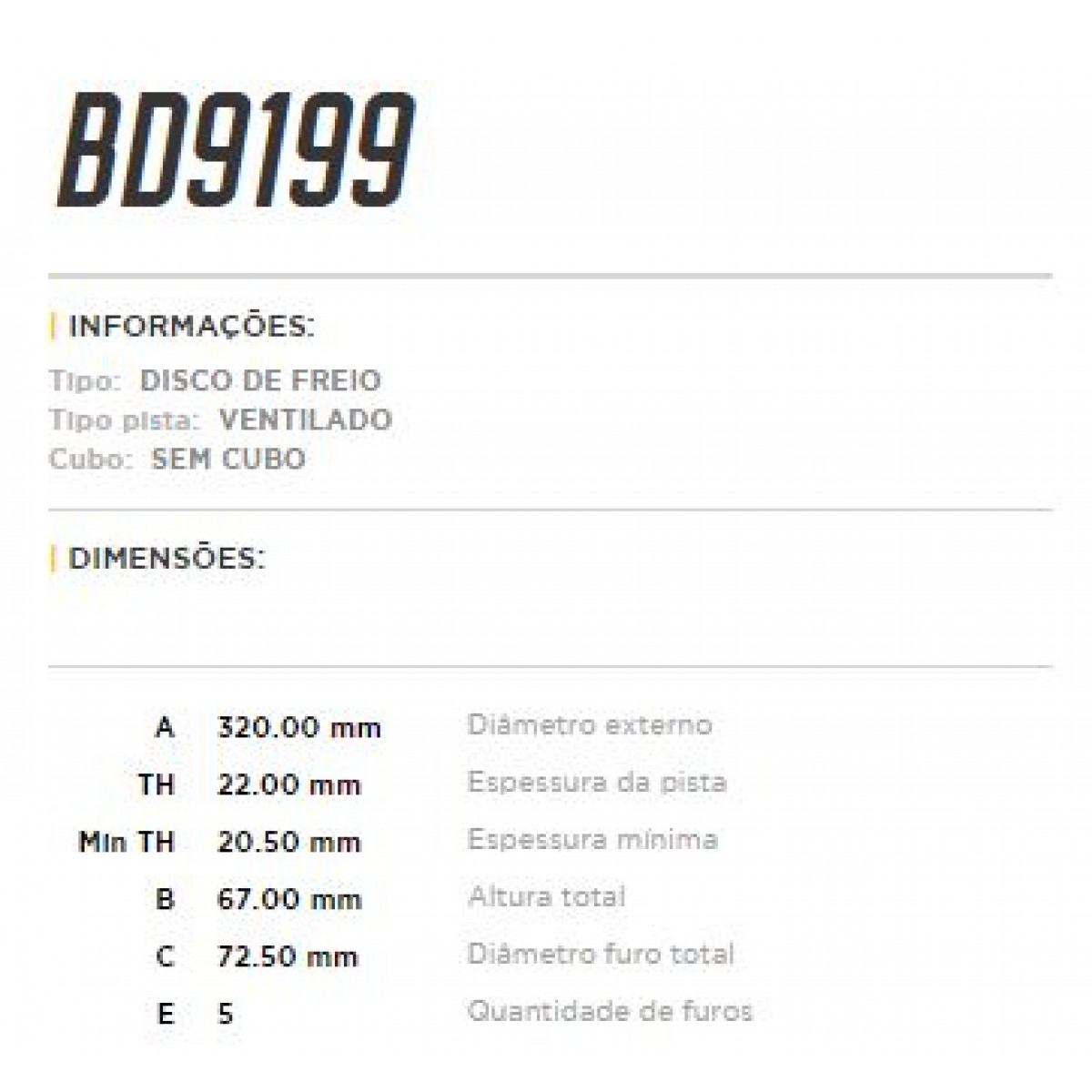 Disco Traseiro Fremax Chrysler 300C 05/09 (Par) BD9199 - 3