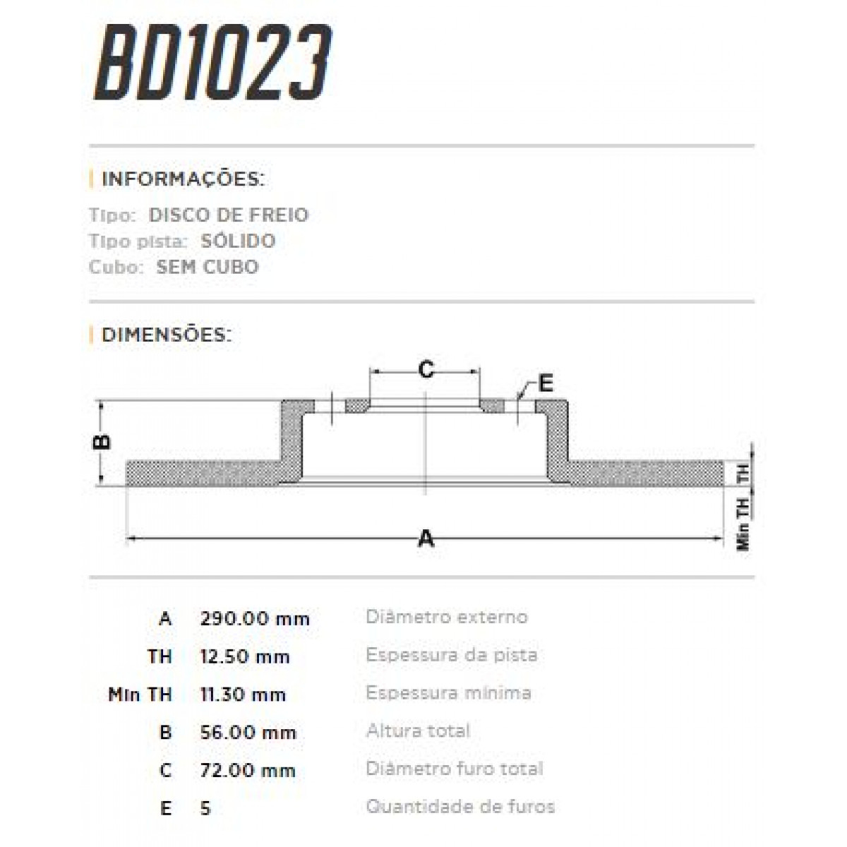 Disco Traseiro Fremax Chrysler Caravan 93/01 (Par) BD1023 - 3