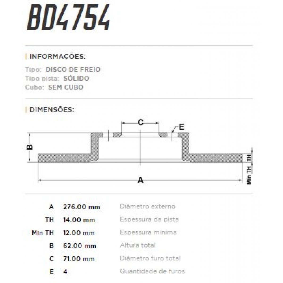 Disco Traseiro Fremax Citroën C5 01/08 (Par) BD4754 - 3