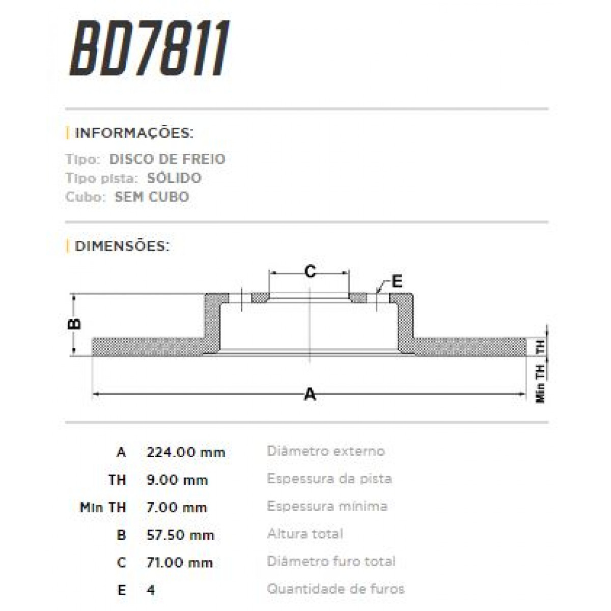 Disco Traseiro Fremax Citroën Xantia 96/99 (Par) BD7811 - 3
