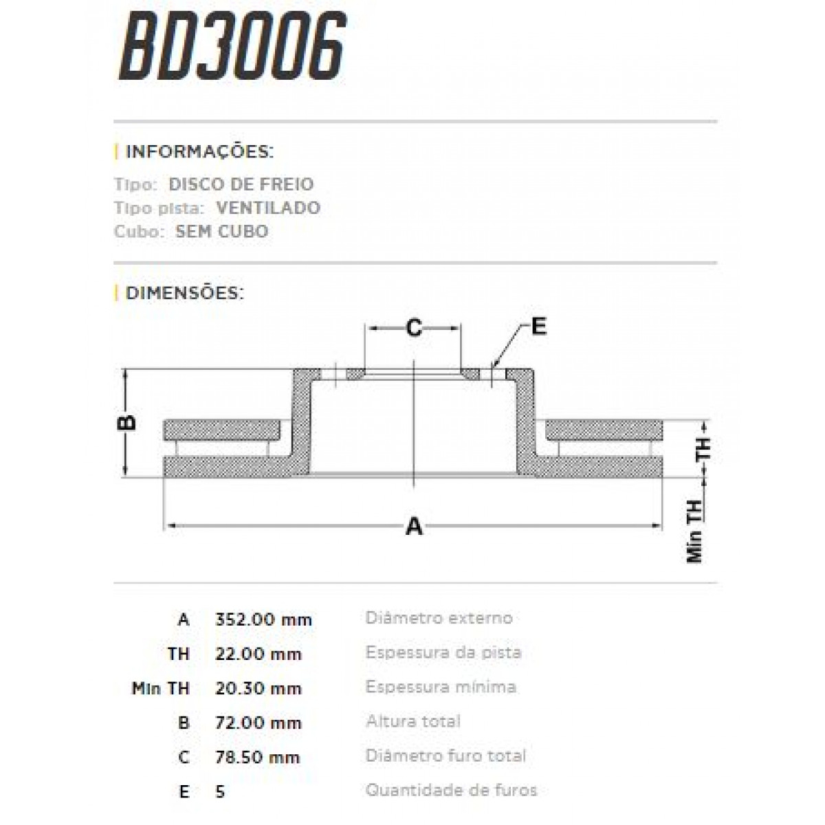 Disco Traseiro Fremax Dodge Durango 98/00 (Par) BD3006 - 3