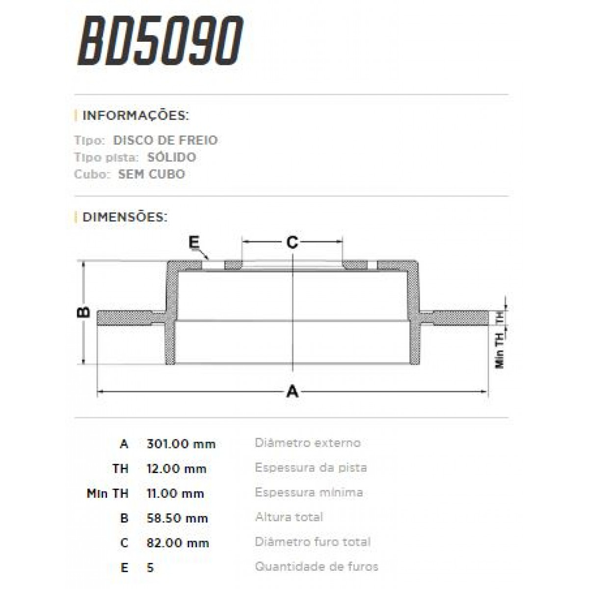 Disco Traseiro Fremax Ford Explorer  05/05 (Par) BD5090 - 3