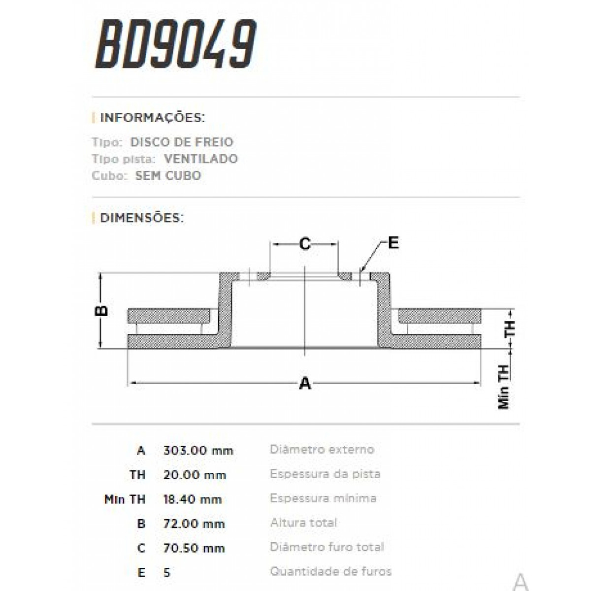 Disco Traseiro Fremax Gm Captiva 08/10 (Par) BD9049 - 3