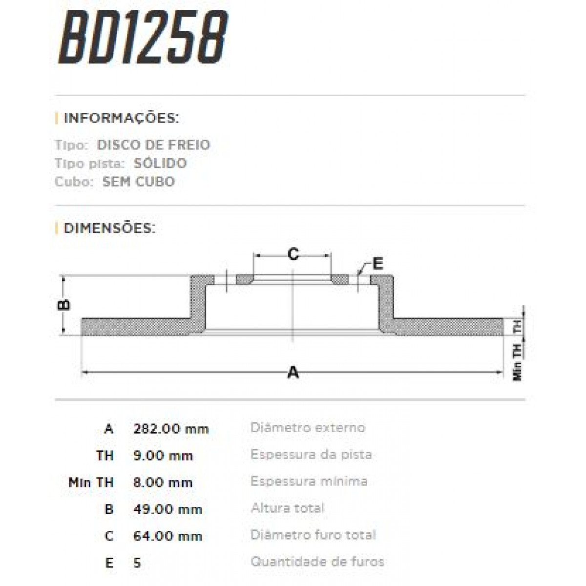 Disco Traseiro Fremax Honda Accord 13/14 (Par) BD1258 - 3