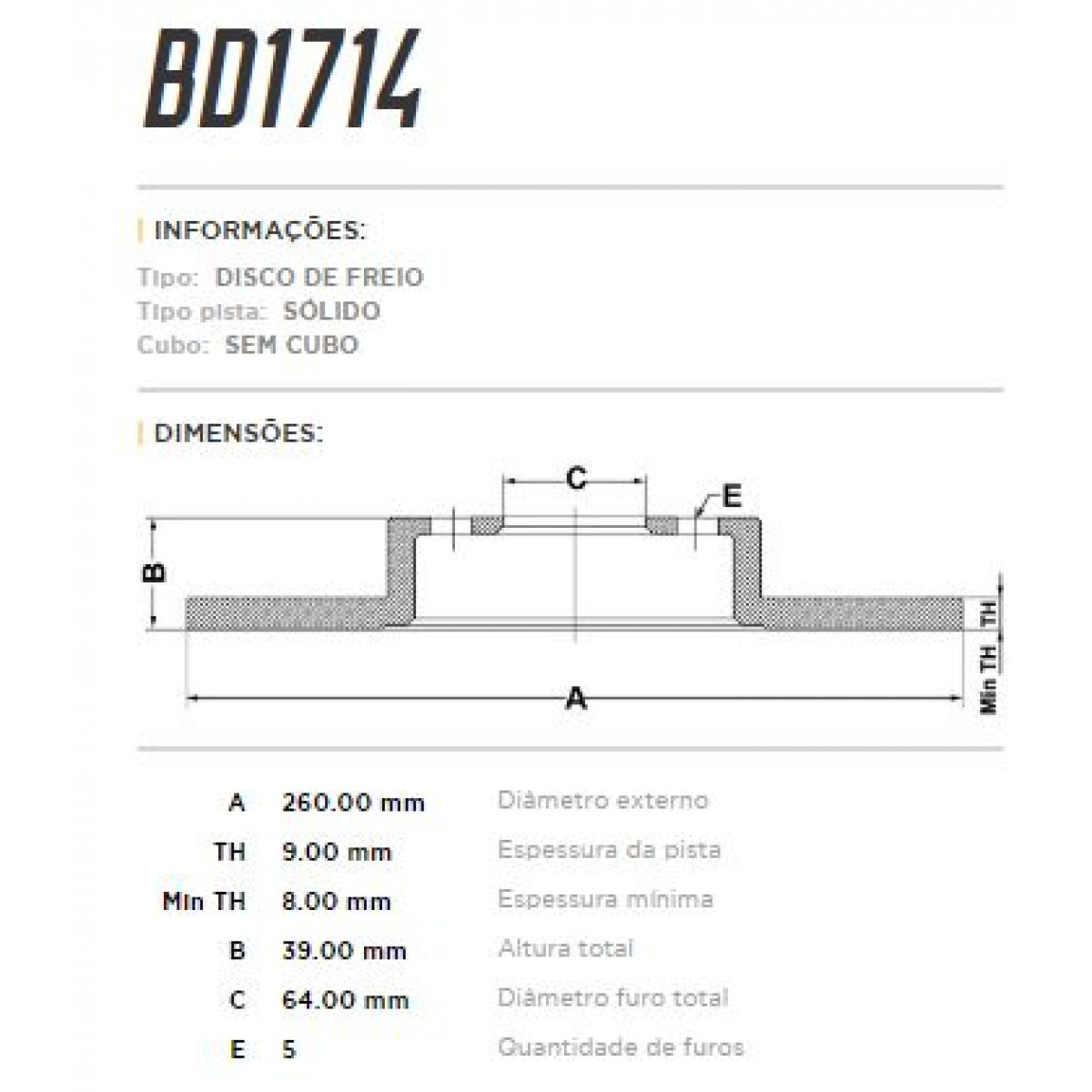 Disco Traseiro Fremax Honda Civic Turbo Touring 17/ (Par) BD1714 - 3