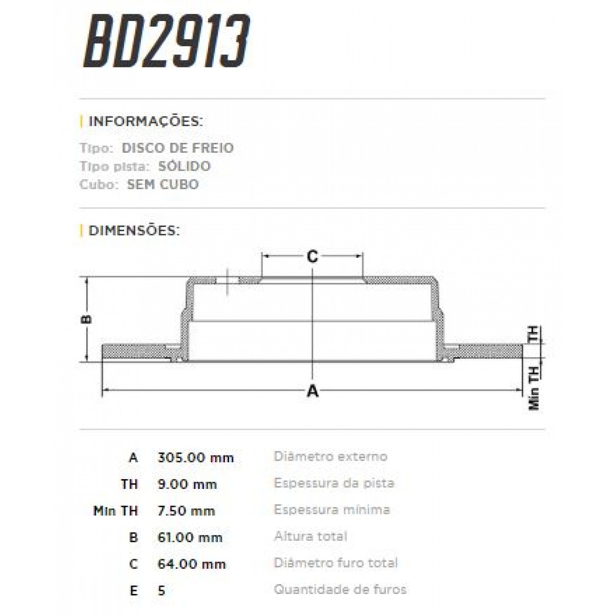 Disco Traseiro Fremax Honda Crv 05/06 (Par) BD2913 - 3