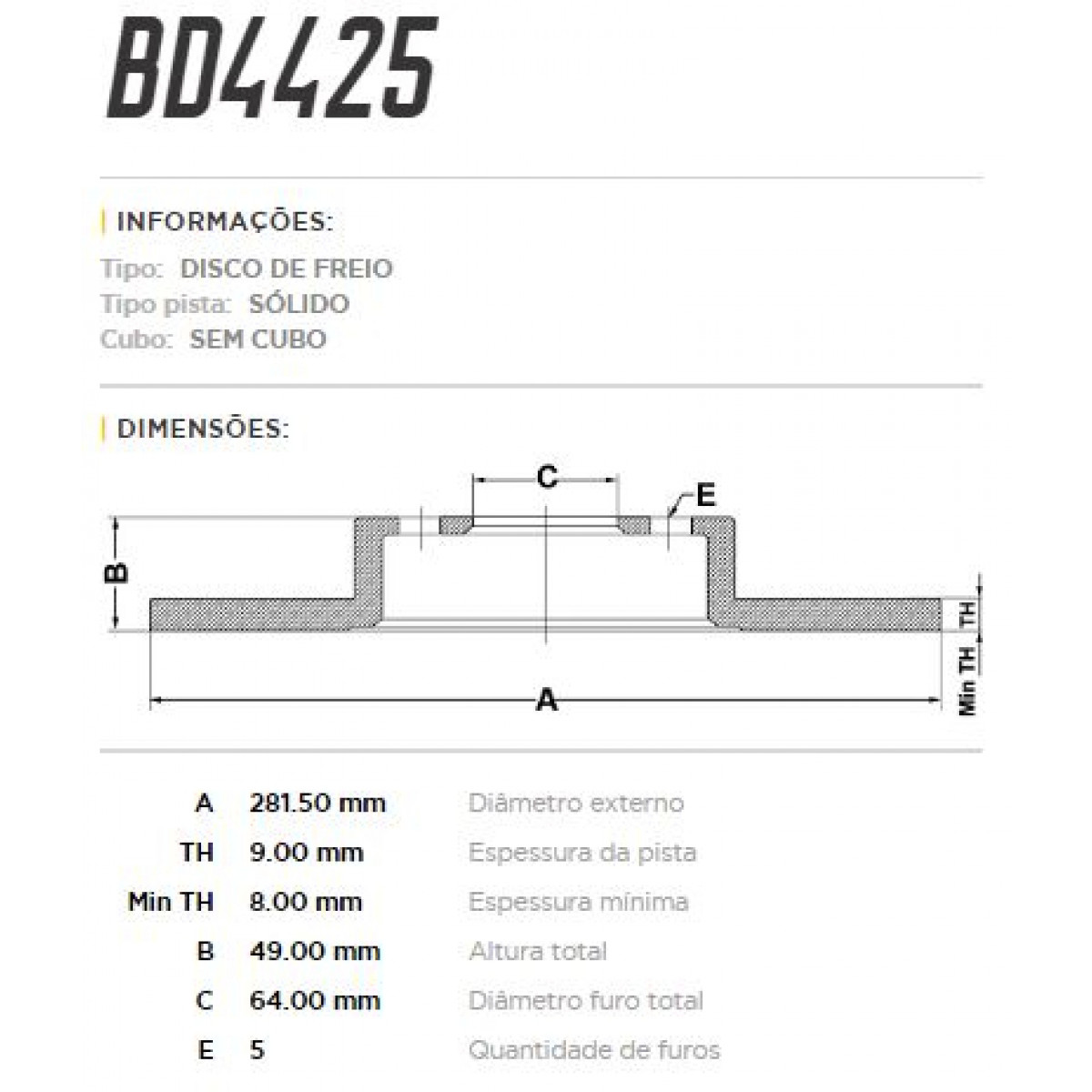 Disco Traseiro Fremax Honda Hrv 16/ (Par) BD4425 - 3