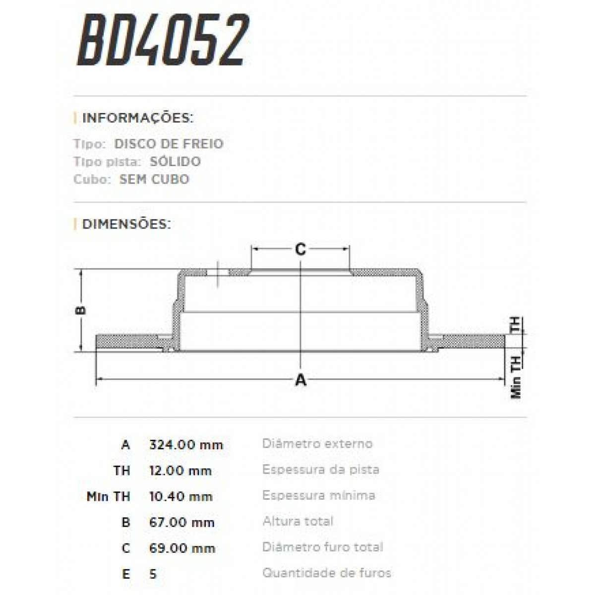 Disco Traseiro Fremax Hyundai Vera Cruz 07/12 (Par) BD4052 - 3