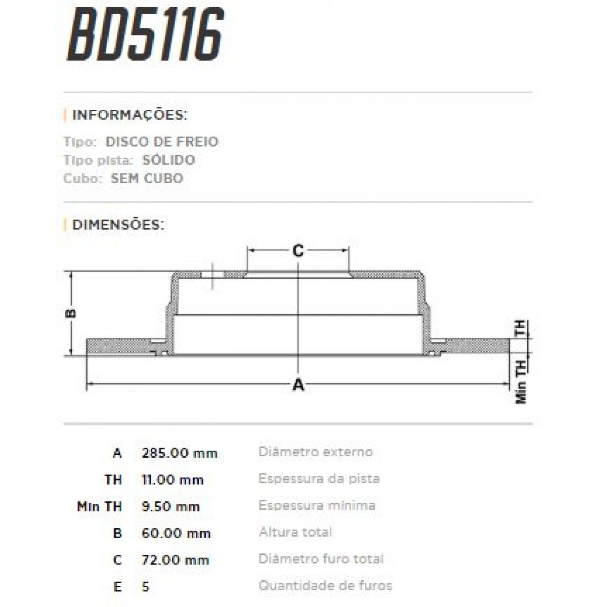 Disco Traseiro Fremax Jeep Cherokee  99/01 (Par) BD5116 - 3