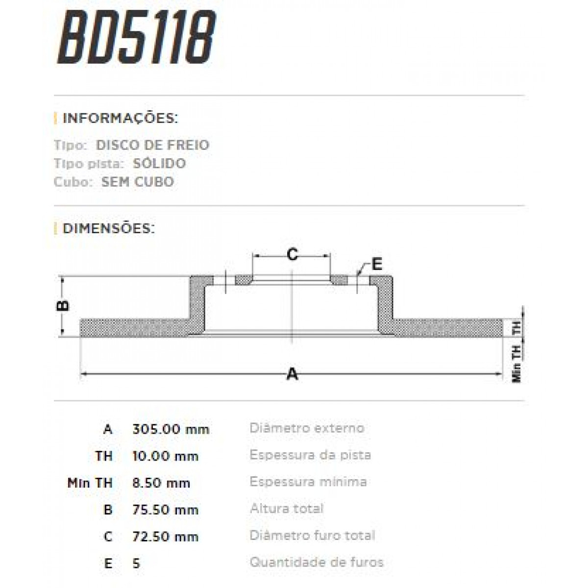 Disco Traseiro Fremax Jeep Grand Cherokee 99/01 (Par) BD5118 - 3