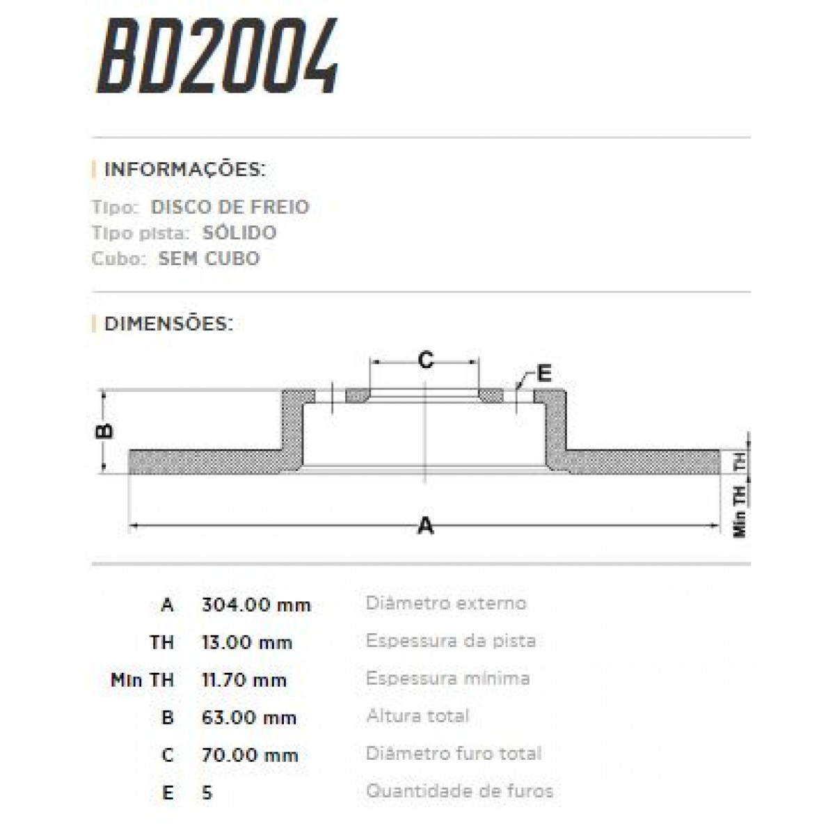 Disco Traseiro Fremax Land Rover Discovery 2 98/04 (Par) BD2004 - 3