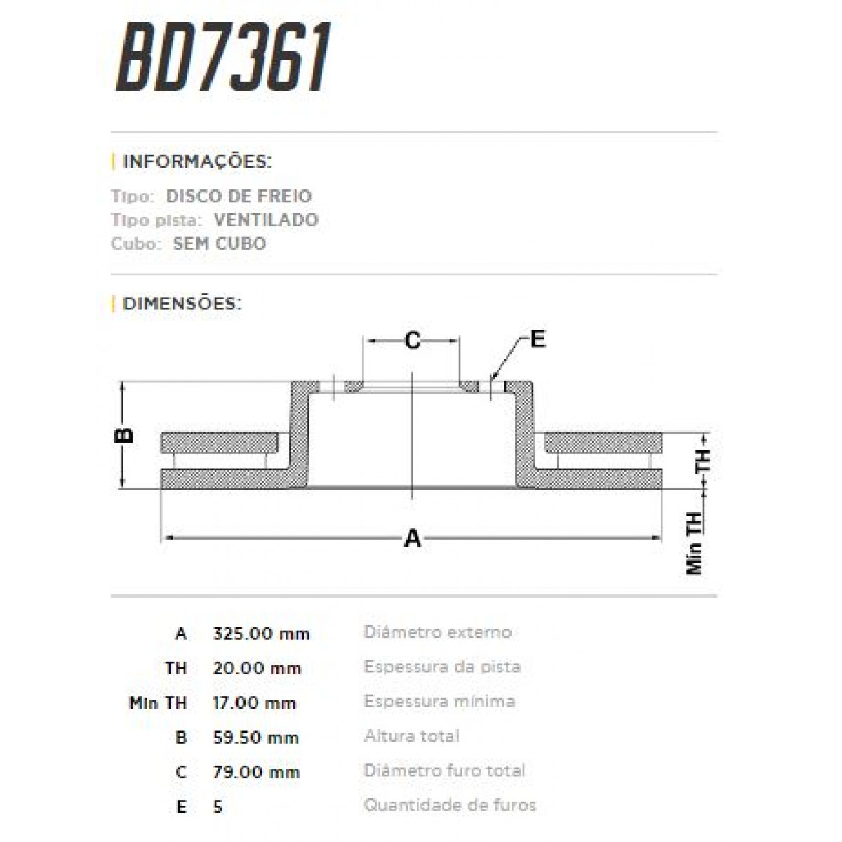 Disco Traseiro Fremax Land Rover Discovery 3 05/09 (Par) BD7361 - 3