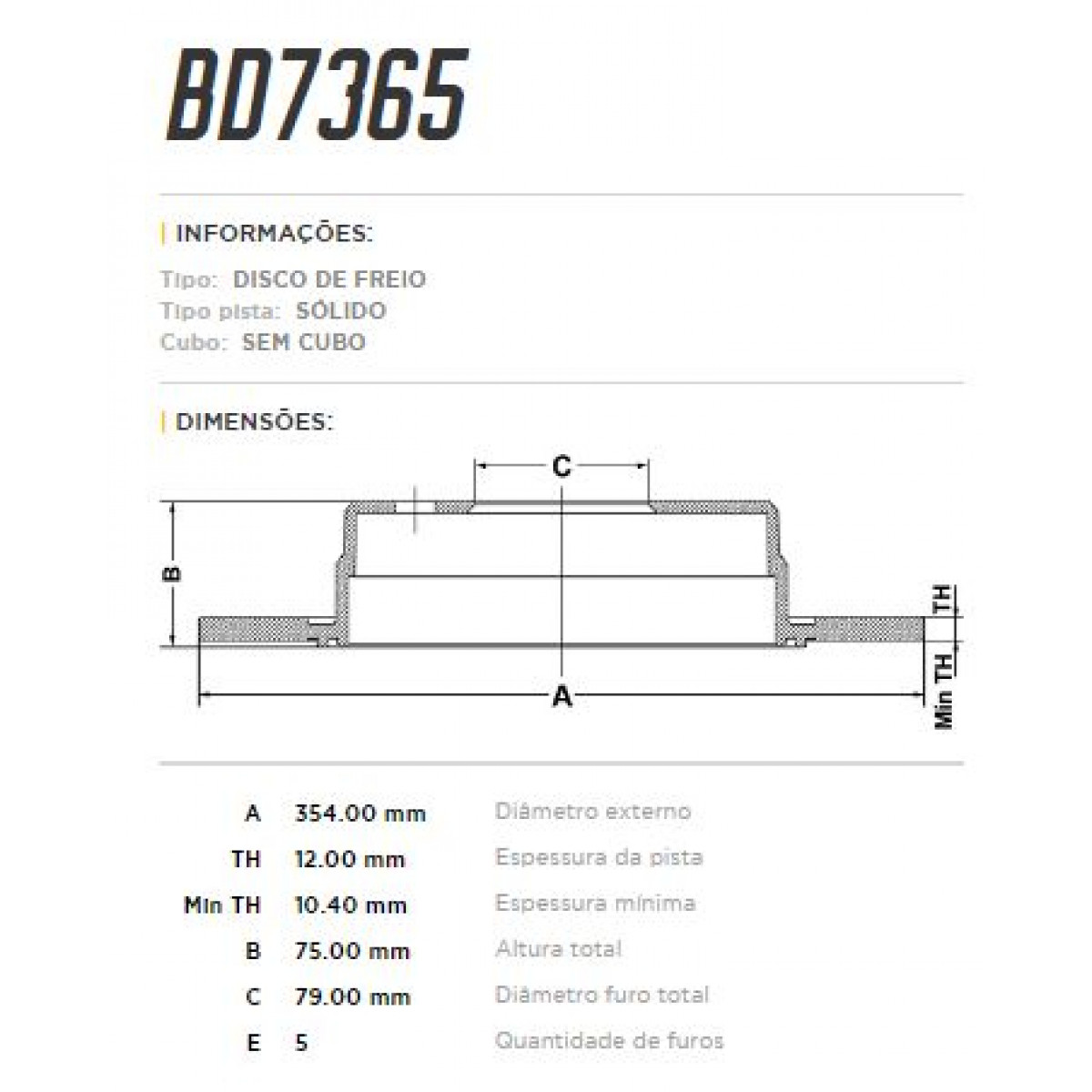 Disco Traseiro Fremax Land Rover Range Rover 02/05 (Par) BD7365 - 3