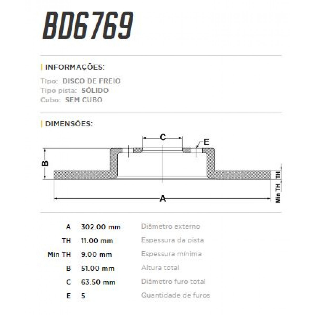 Disco Traseiro Fremax Land Rover Range Rover Evoque 12/ (Par) BD6769 - 3