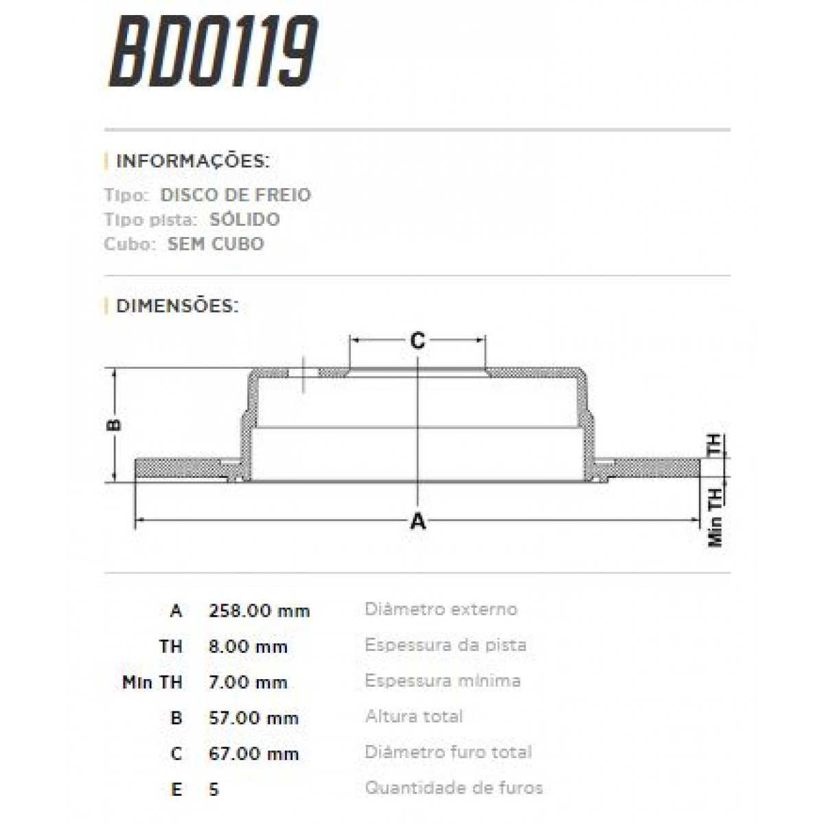 Disco Traseiro Fremax Mercedes A200 06/10 (Par) BD0119 - 3