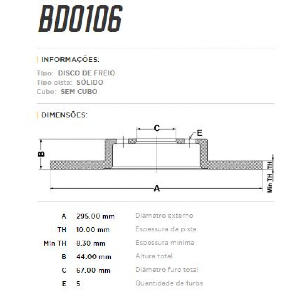 Disco Traseiro Fremax Mercedes B200 Turbo Cgi 12/ (Par) BD0106 - 3