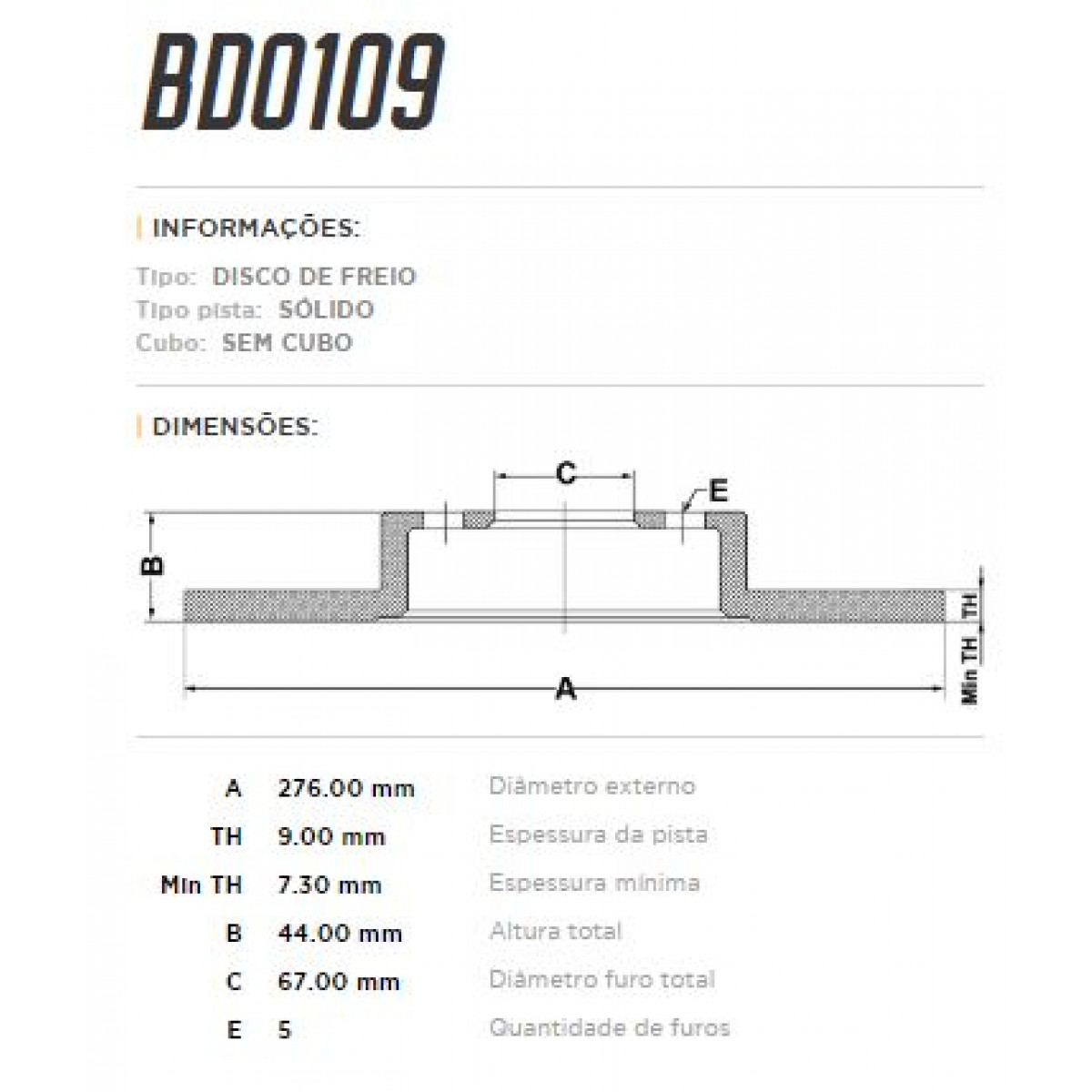Disco Traseiro Fremax Mercedes B200 Turbo Cgi 12/ (Par) BD0109 - 3