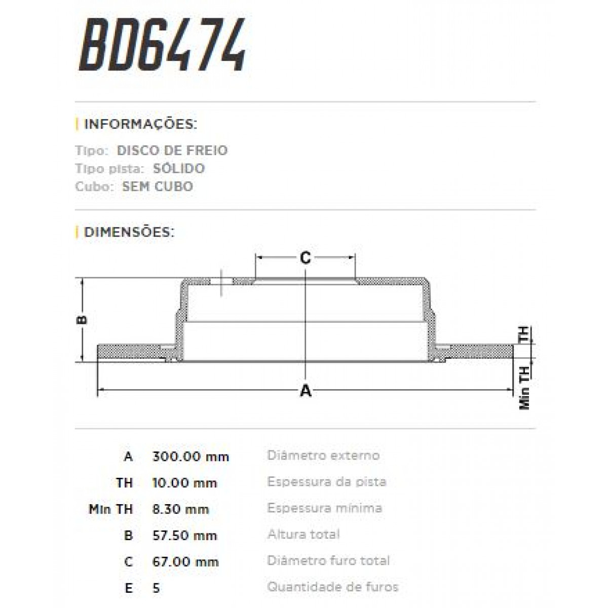 Disco Traseiro Fremax Mercedes C180 Cgi 11/12 (Par) BD6474 - 3