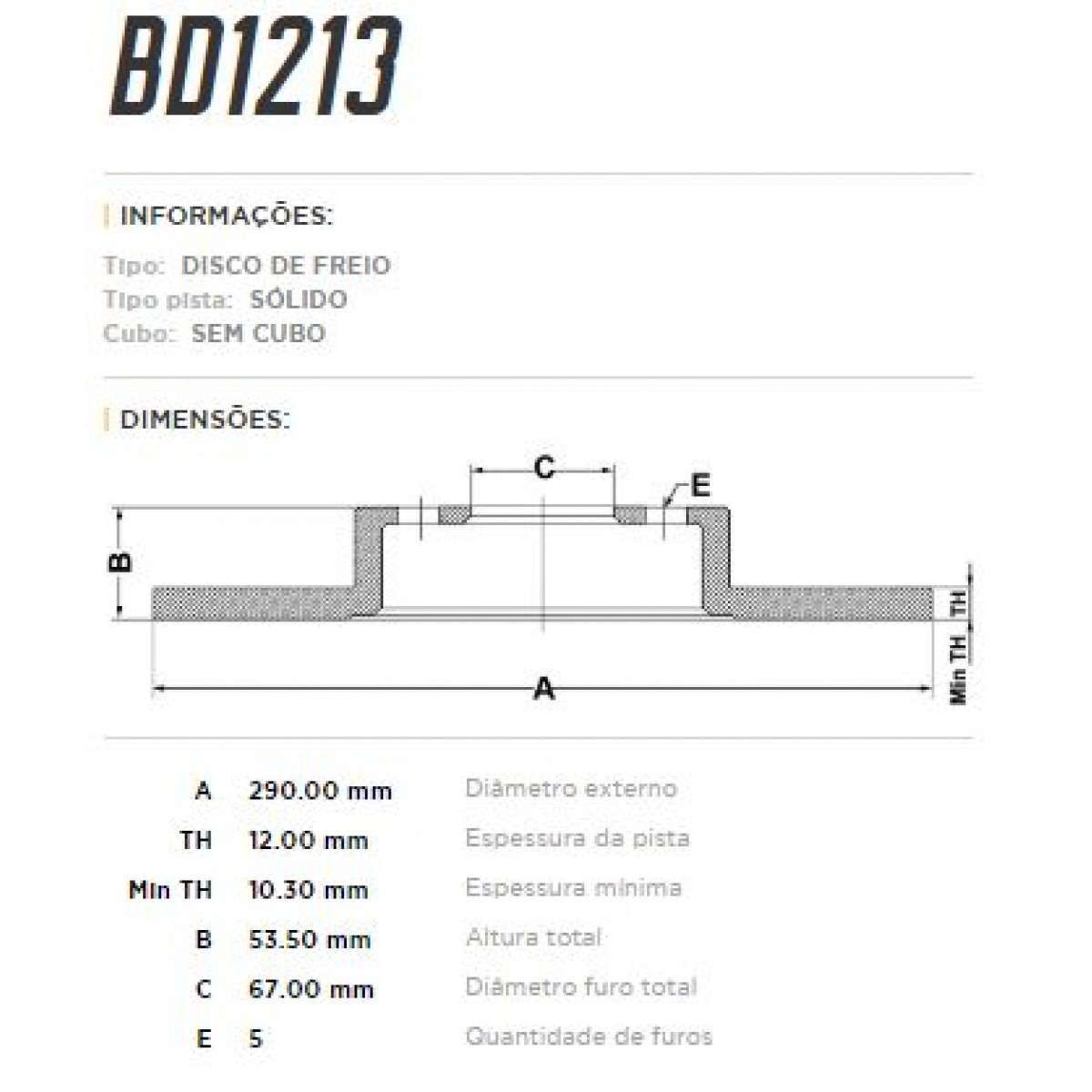Disco Traseiro Fremax Mercedes E230 96/98 (Par) BD1213 - 3