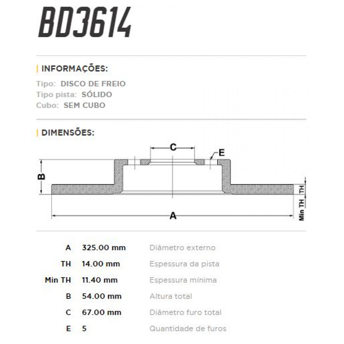 Disco Traseiro Fremax Mercedes Ml350 Cgi 12/13 (Par) BD3614 - 3