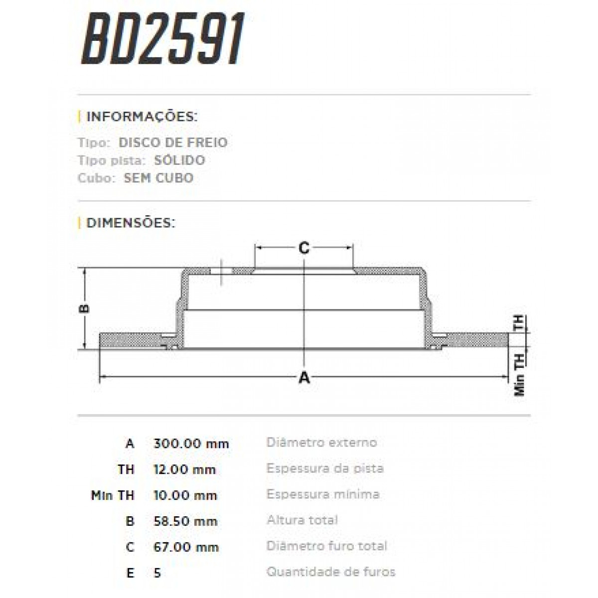 Disco Traseiro Fremax Mercedes S400 Hybrid 10/11 (Par) BD2591 - 3