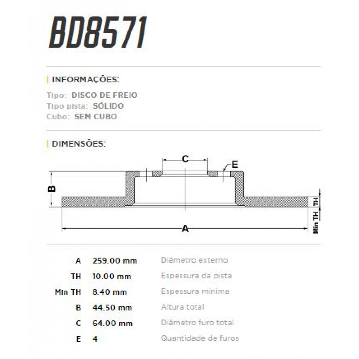 Disco Traseiro Fremax Mini Cooper One 11/13 (Par) BD8571 - 3