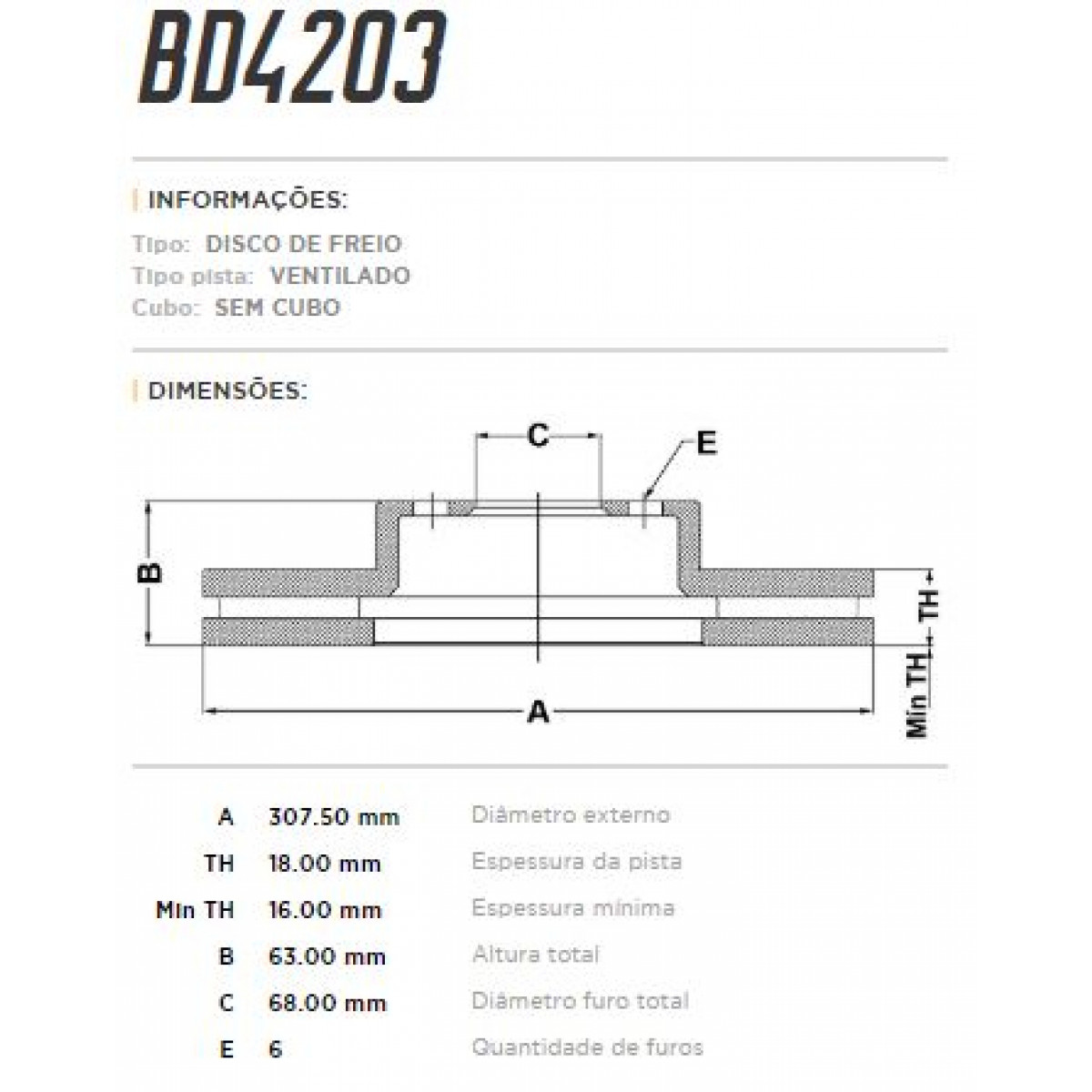 Disco Traseiro Fremax Nissan Pathfinder 06/08 (Par) BD4203 - 3