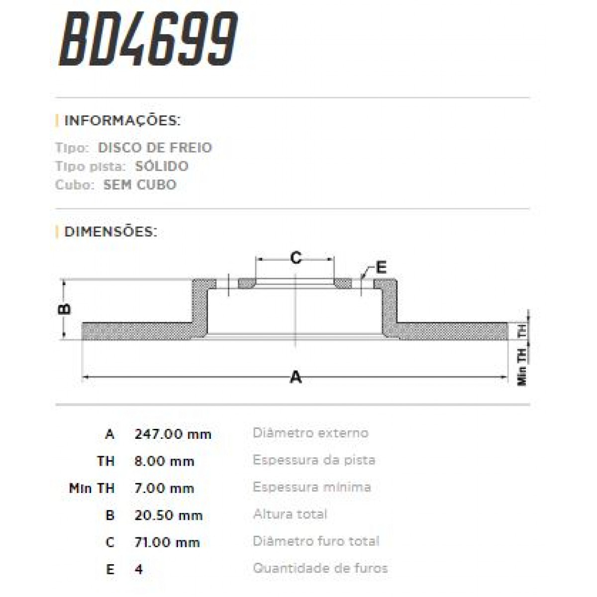 Disco Traseiro Fremax Peugeot 205 93/98 (Par) BD4699 - 3