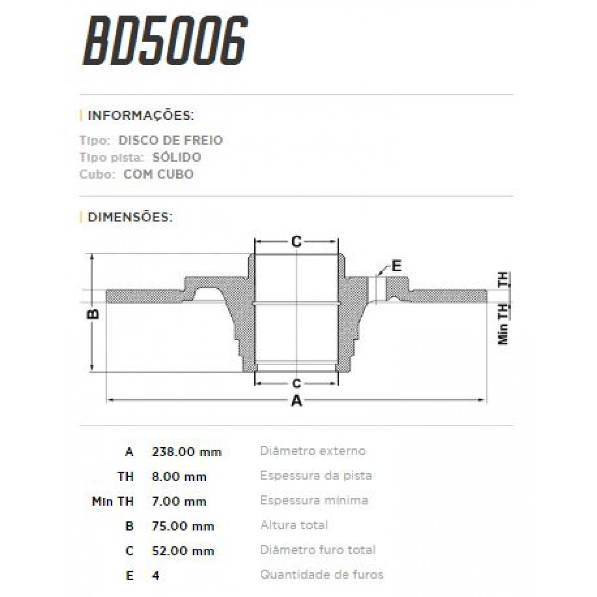 Disco Traseiro Fremax Renault Clio 98/16 (Par) BD5006 - 3