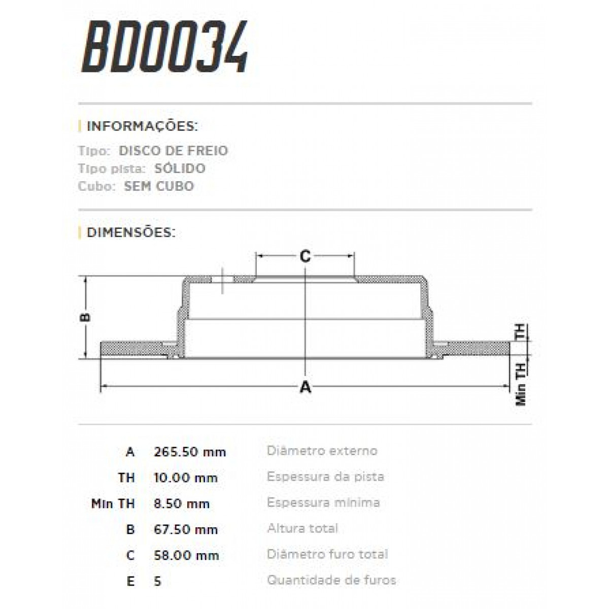 Disco Traseiro Fremax Subaru Impreza 93/11 (Par) BD0034 - 3