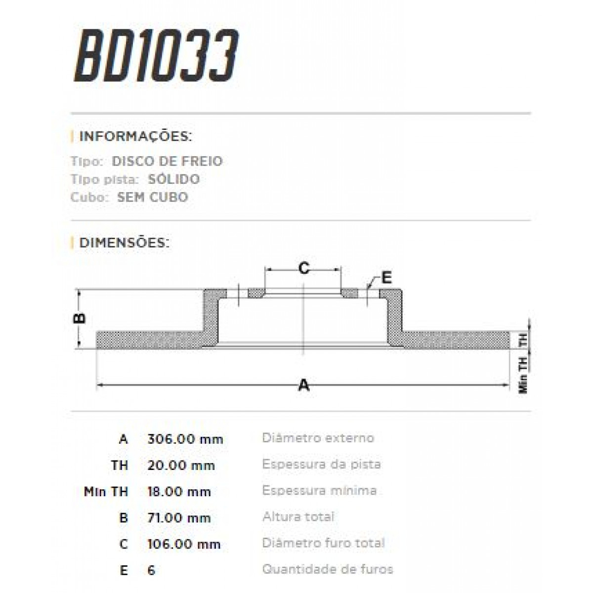 Disco Traseiro Fremax Troller T4 Turbodiesel 06/12 (Par) BD1033 - 3
