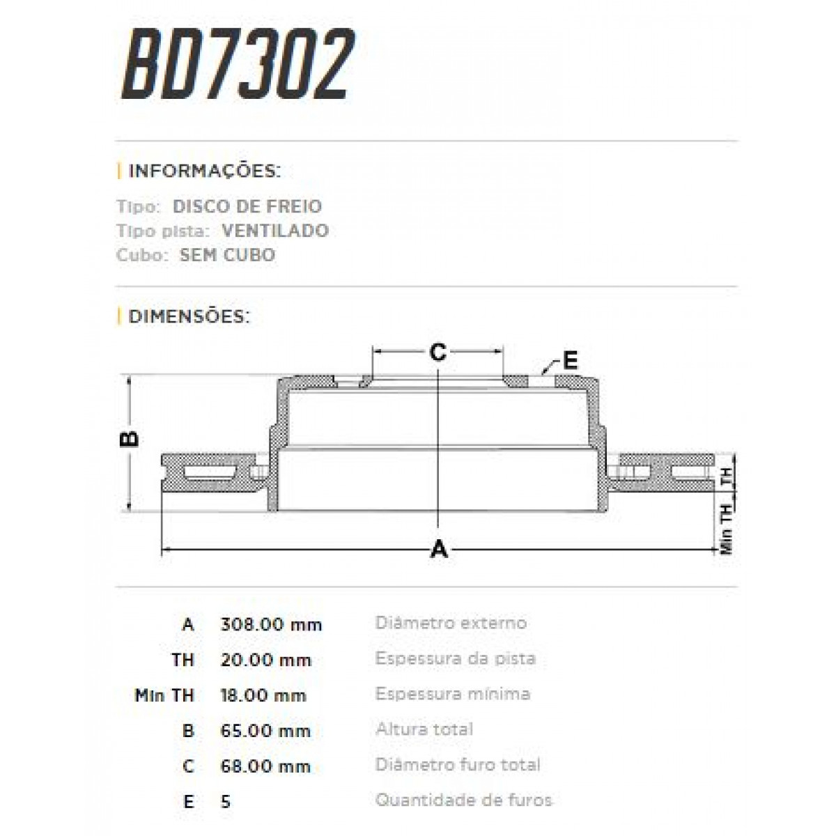 Disco Traseiro Fremax Volvo Xc90 03/06 (Par) BD7302 - 3
