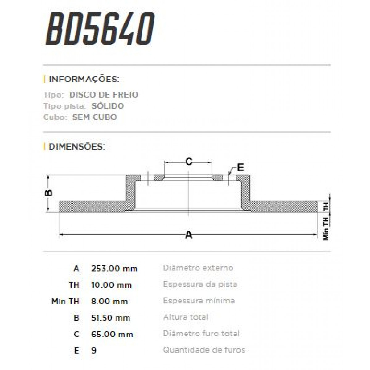 Disco Traseiro Fremax Vw Fusca Tsi 13/16 (Par) BD5640 - 3