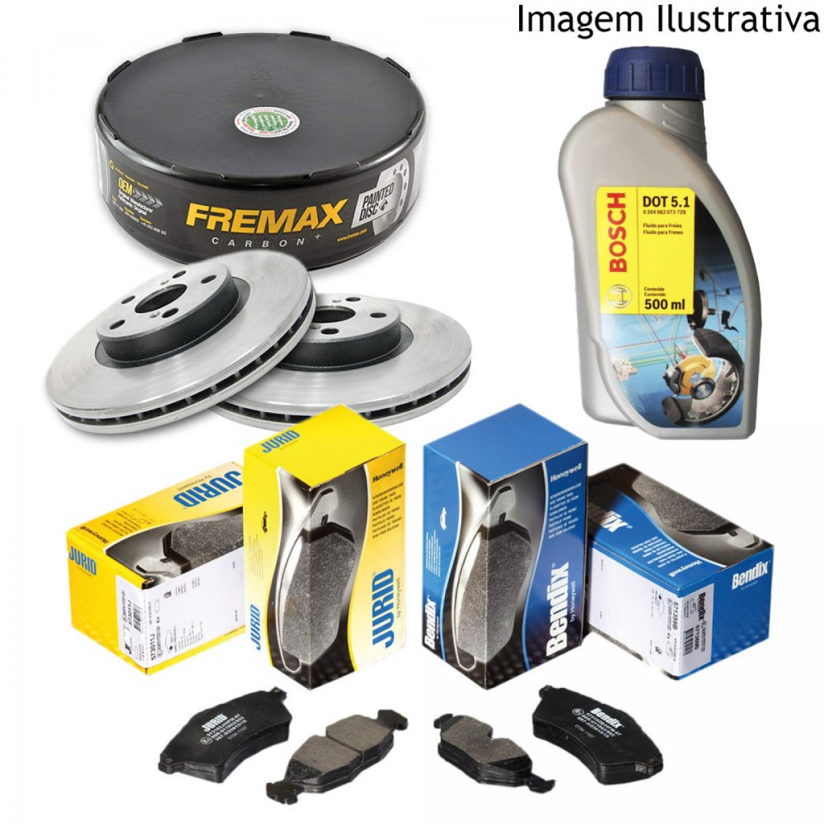 Freio Discos Pastilhas Fluido Hyundai Vera Cruz 3.8 07/12 (Kit Dianteiro)