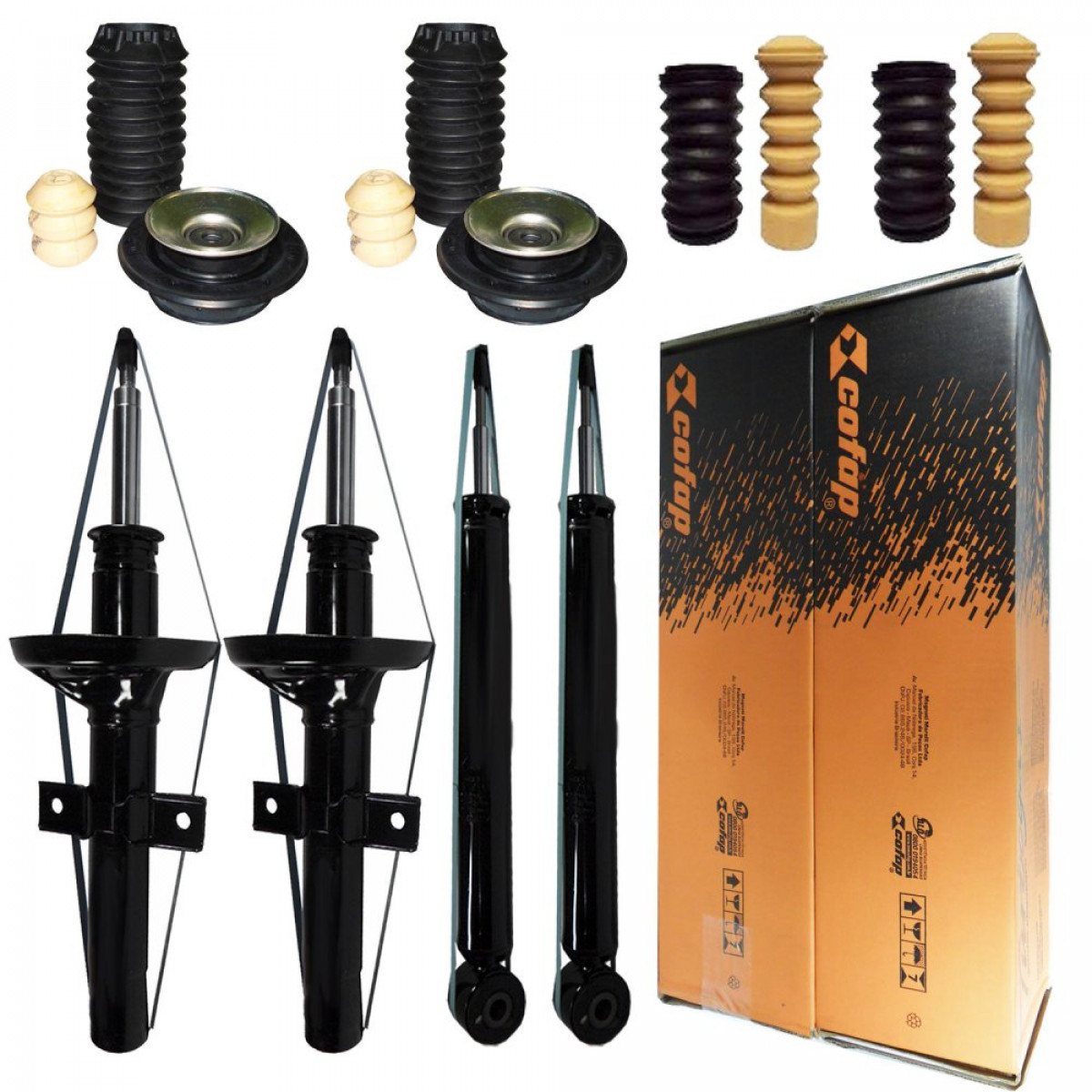 4 Amortecedores Cofap + Kit Suspensão Quantum 1996/2002